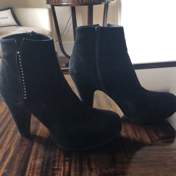 Stuart Weitzman black suede booties. - Picture 3 of 5